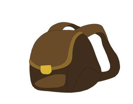 An adventurer’s backpack